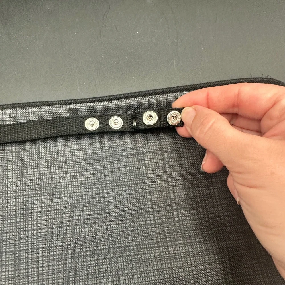 Thirty-One Insert Pocket Add On‎ Snap Gray Zippered For Bags
